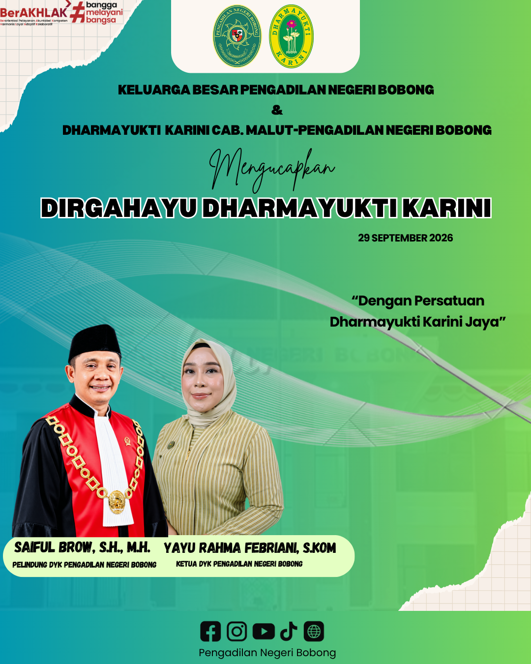 UCAPAN SELAMAT  DIRGAHAYU DYK